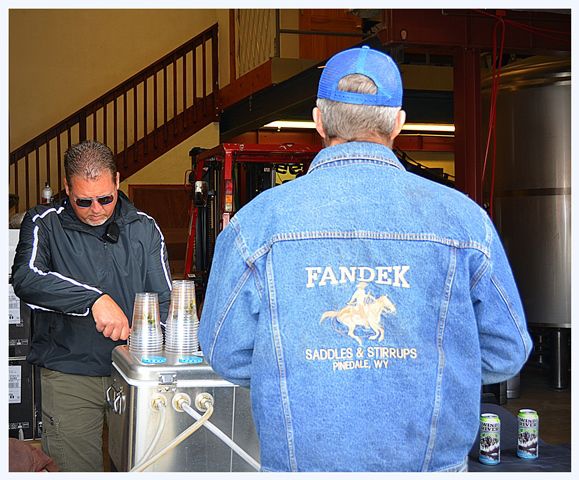 Bear Catcher gets a Beer. Photo by Terry Allen.