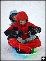 Toboggan Riding. Photo by Terry Allen.