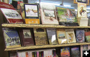 Books by local authors. Photo by Dawn Ballou, Pinedale Online.