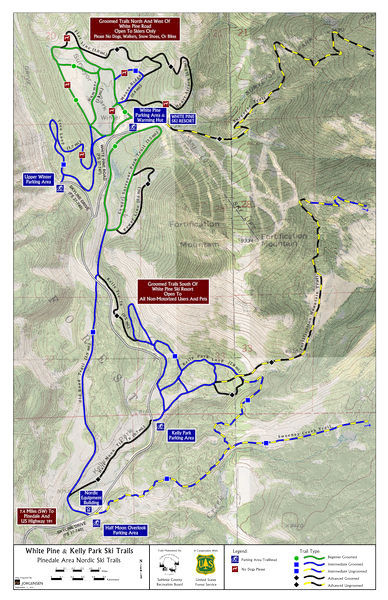 Nordic Ski Trail map. Photo by Sublette County Rec Board.