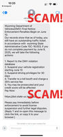 Scam text message